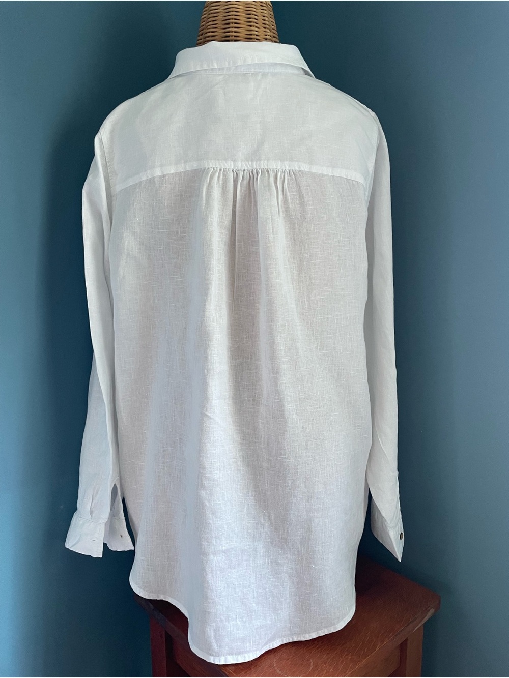Sigrid Olsen White 100% Linen Relaxed Pullover Tunic Top Size XL - Picture 2 of 12